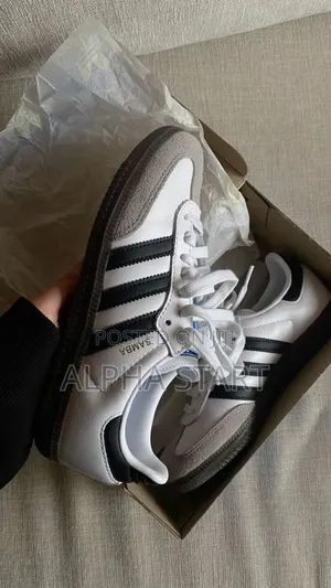 New Arrival Adidas Samba White Black Strips High Master Qua