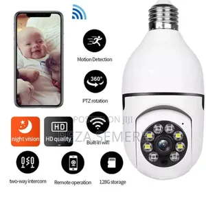 Rotating Bulb Security Camera 360degree CCTV Vintage