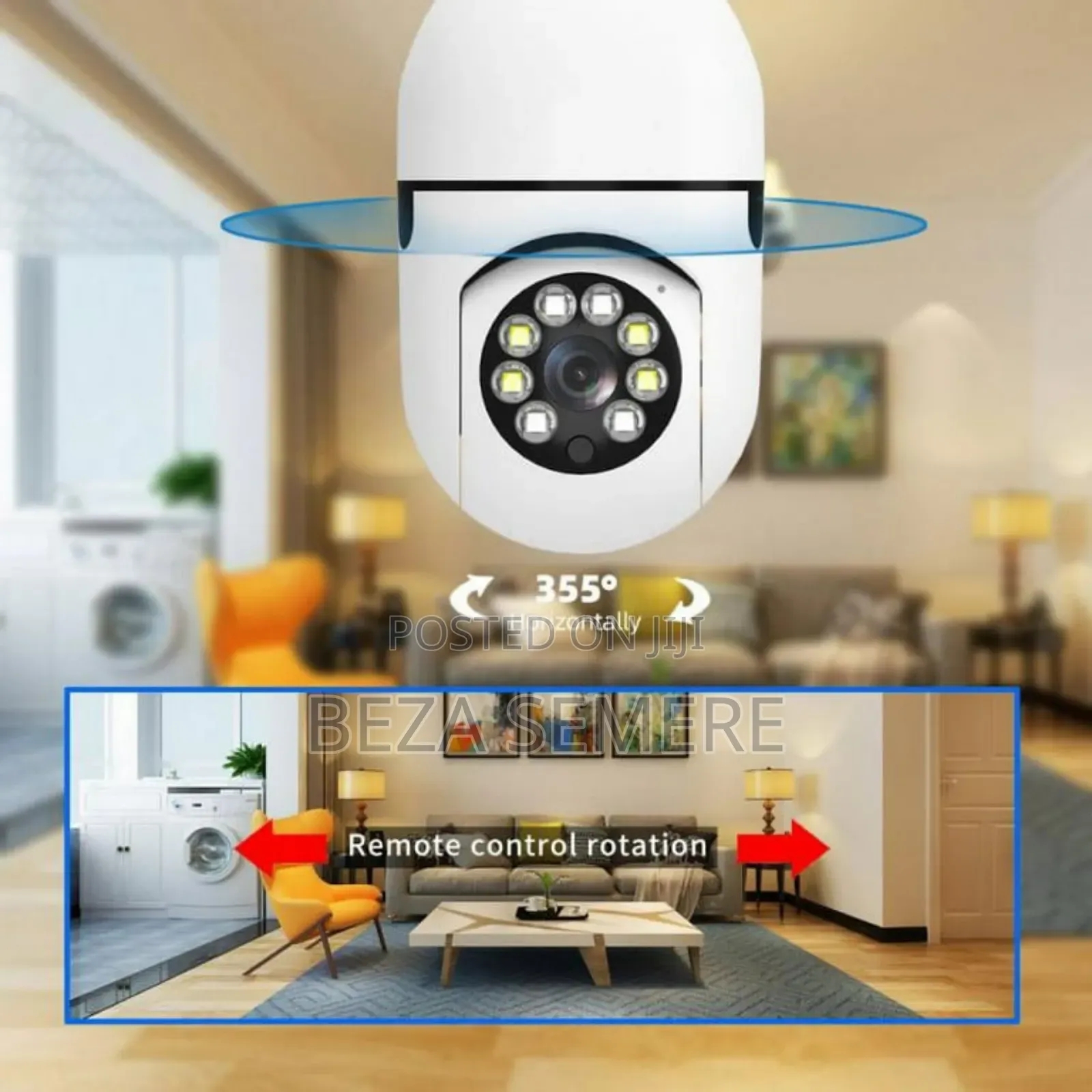 Rotating Bulb Security Camera 360degree CCTV Vintage