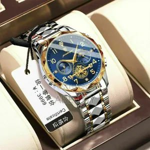 Poedagar Men Wristwatch Stainless Steel Mens Sports Quartz