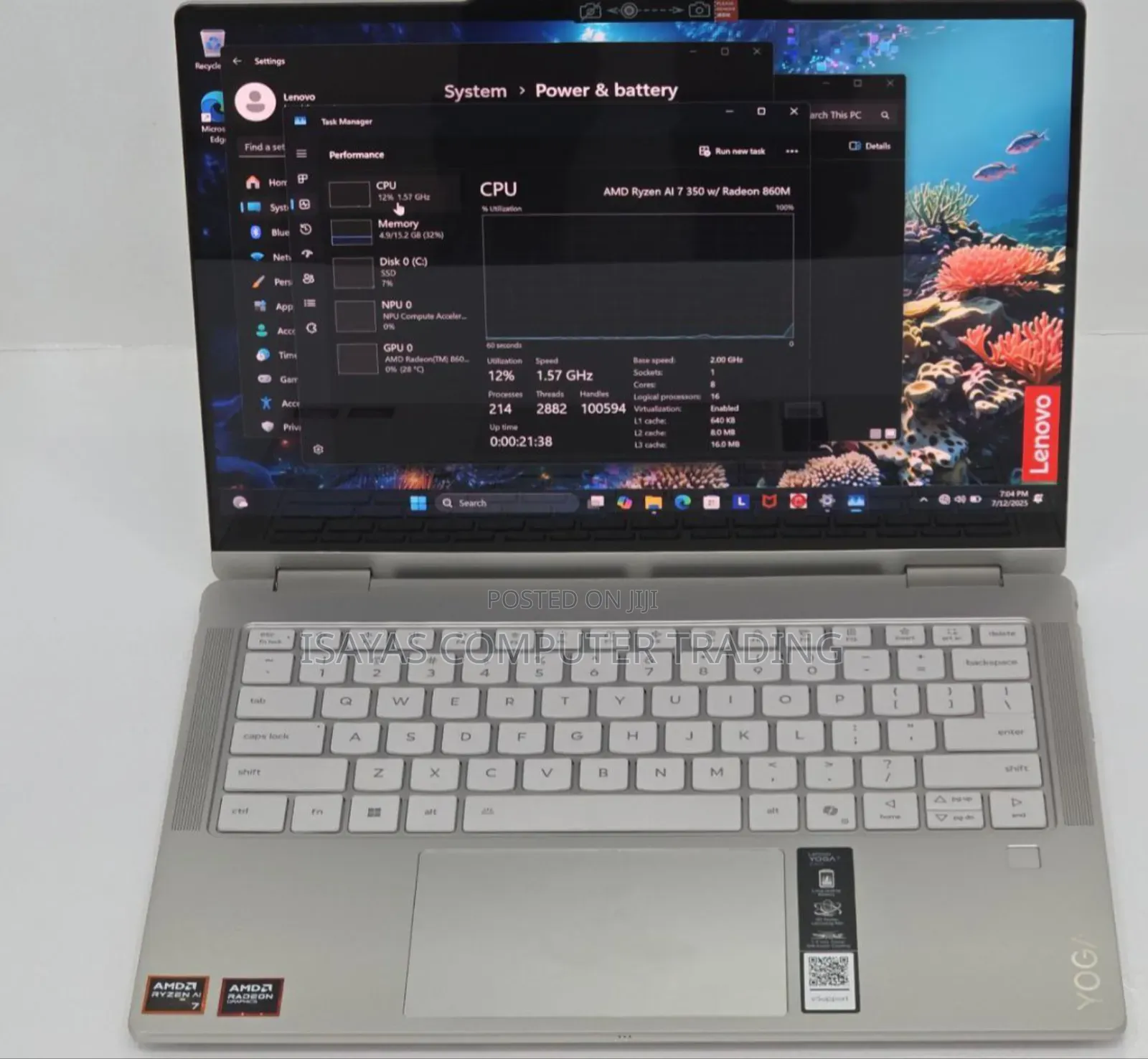 New Laptop Lenovo ThinkPad Yoga 16GB SSD 1T