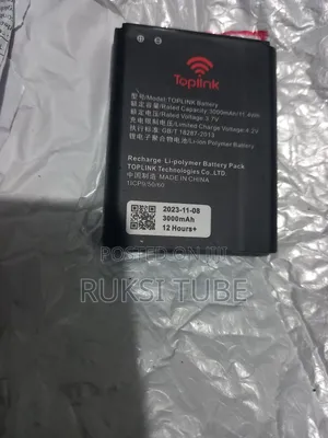 Toplink Li-Polymer Battery Capacity of 3000mah