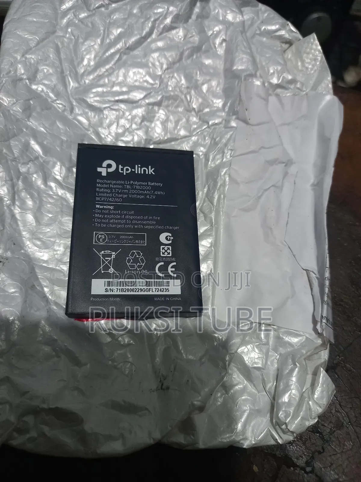 Tp-Link TBL-71a2000 Li-Polymer Battery Capacity 2000mah