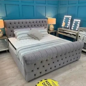 Grey Cotton Bed Design