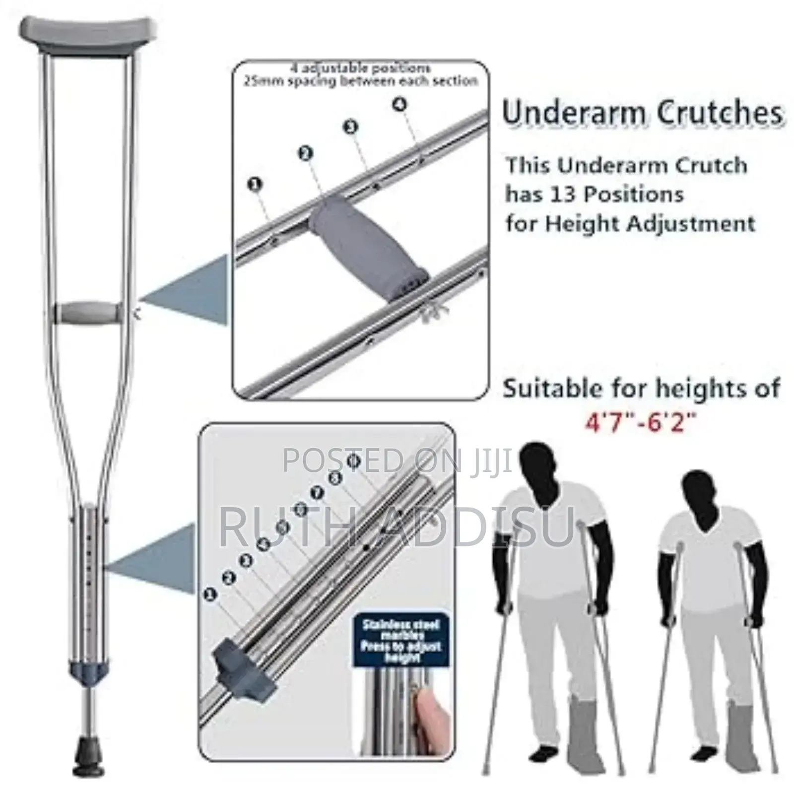 Axillary Bilateral Crutches亍鴦crutches襖你axillary Crutches