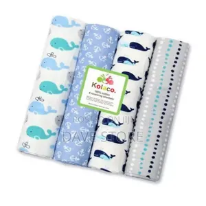 4pcs Cotton Flannel Receiving Baby Blankets