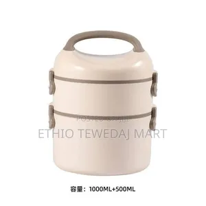 Two Layers Isolated Lunch Box ተደራራቢ ፔርሙስ ምሳ እቃ