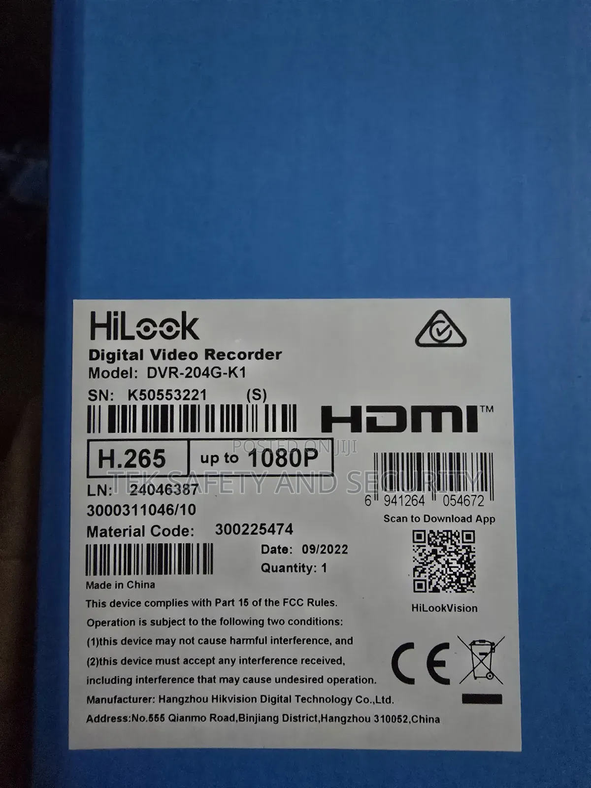 DVR 4ch Hilook Hikvision