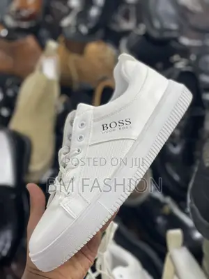 Higo Boss Mens Trainers Genuine White Flat Shoes