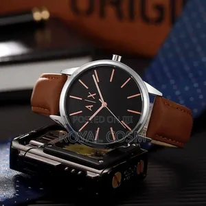 Armani Exchange Leather Strap Men's Watches