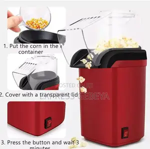 Mini Electric Popcorn Maker ያለ ዘይት ፈንድሻ ማፍክያ አስደናቂ ማሽን