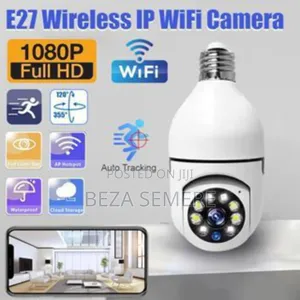 Rotating Bulb Security Camera 360degree Gold