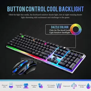 Gaming Keyboard Mouse Combo Backlit Mechanical Keyboard Led