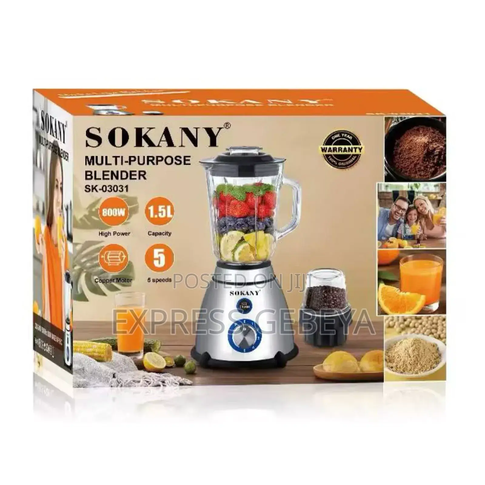 ልዩ የአዲስ ዓመት ቅናሽ Sokany Multi-Purpose Blender