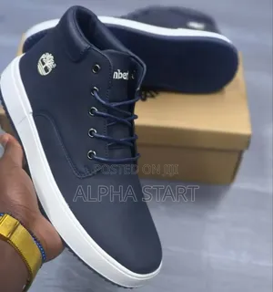 Timberland Chukka Casual ‘Blue Black’ Mid Boots Men’S Leathe