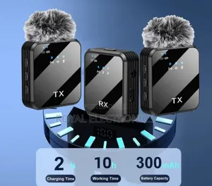 Dual Mini Wireless Microphone 2 Mic Tx 1 Receiver Rx