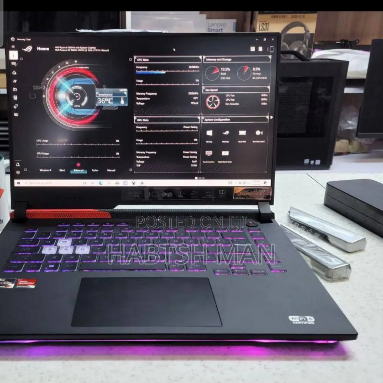 New Laptop Asus ROG Strix G15 16GB AMD Ryzen 9 SSD 512GB