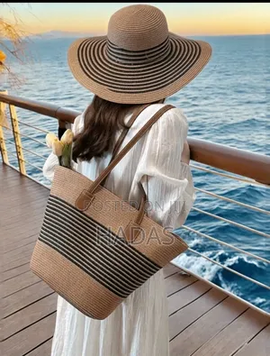 Summer Straw Bag With Hat