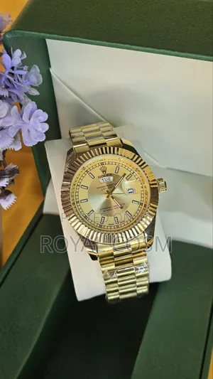 Golden Quartz Rolex Watches for Men