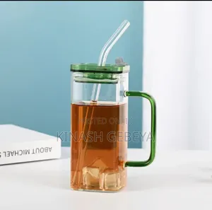 Glass Mug With Straw(350ml)