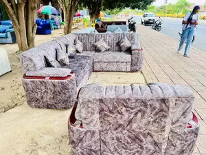 Sofa Full Set L-Shaped Corner Sofa Made of Wooden Material
