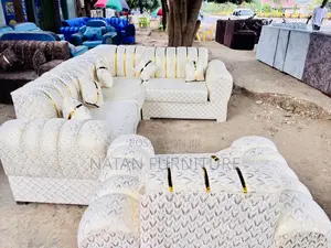 ሶፋ ሙሉ L- Shape Corner Maleda #Hd 1quality Made of Wooden Mat