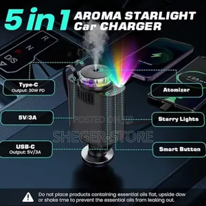 Orginal 5in1 Multifunction Car Charger(Free Delvery Included