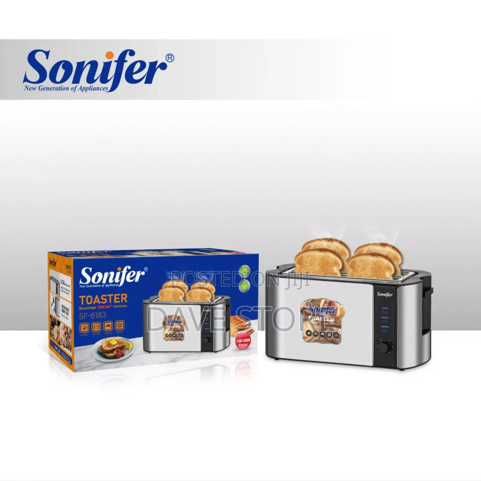 Sonifer Toaster 4 የዳቦ ስላይሶችን በአንድ ግዜ የሚያሞቅ