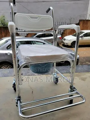Toilet Chair=Drop Arm Commode, Padded - 8.0 Ounces, White