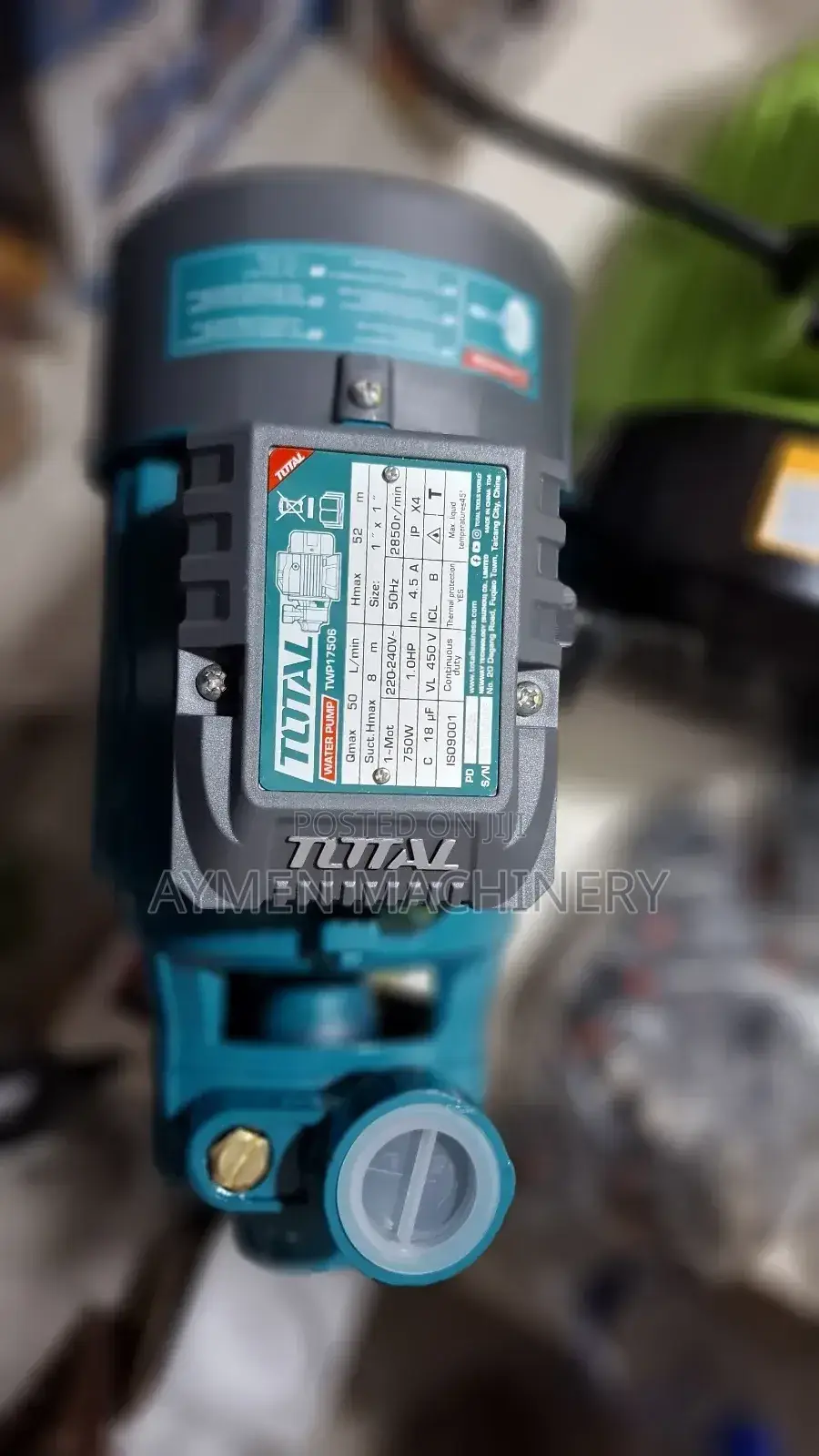 Total 1hp Water Pump የውሀ ፓምፕ 1የፈረስ ጉልበት