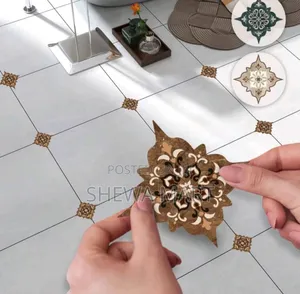 Dark Moroccan Pattern Tile Diagonal Stickers Self Adhesive Waterproof