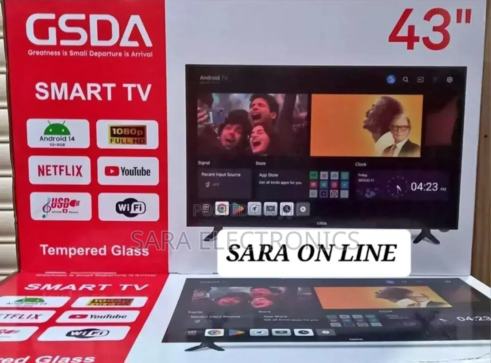 ■Gsda 43"■ New 2026 Smart Tv ◈ Free Delivery ◈ Price 45,000 ◈