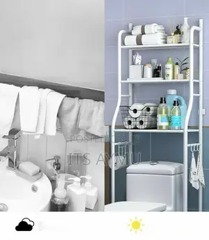 Over Toilet Wc Rack ትልቁ Size ሙሉ በሙሉ ብረት