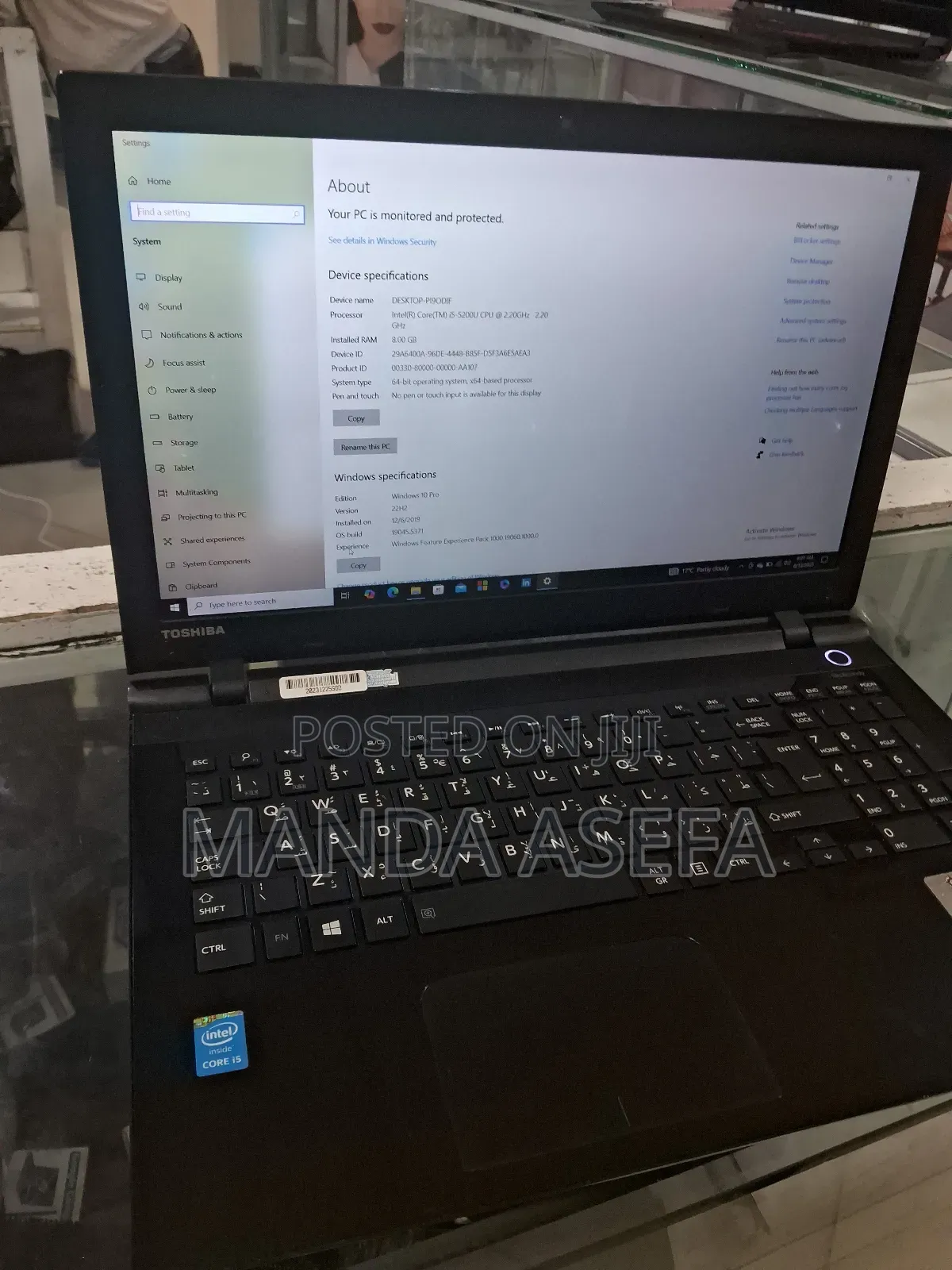 Laptop Toshiba Satellite C55 8GB Intel Core I5 SSD 500GB