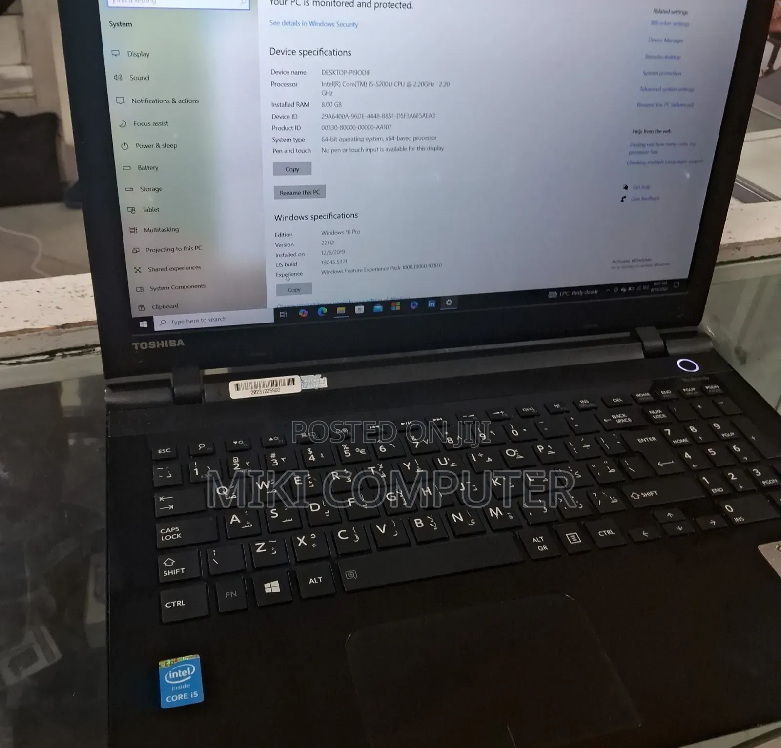 New Laptop Toshiba Satellite C55 8GB Intel Core I5 HDD 500GB