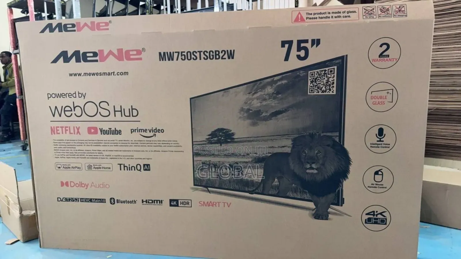 Mewe 75 Inch Smart TV New