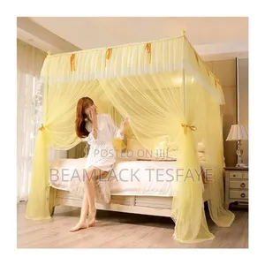 4 Corner Column Bed Canopy Mosquito Net