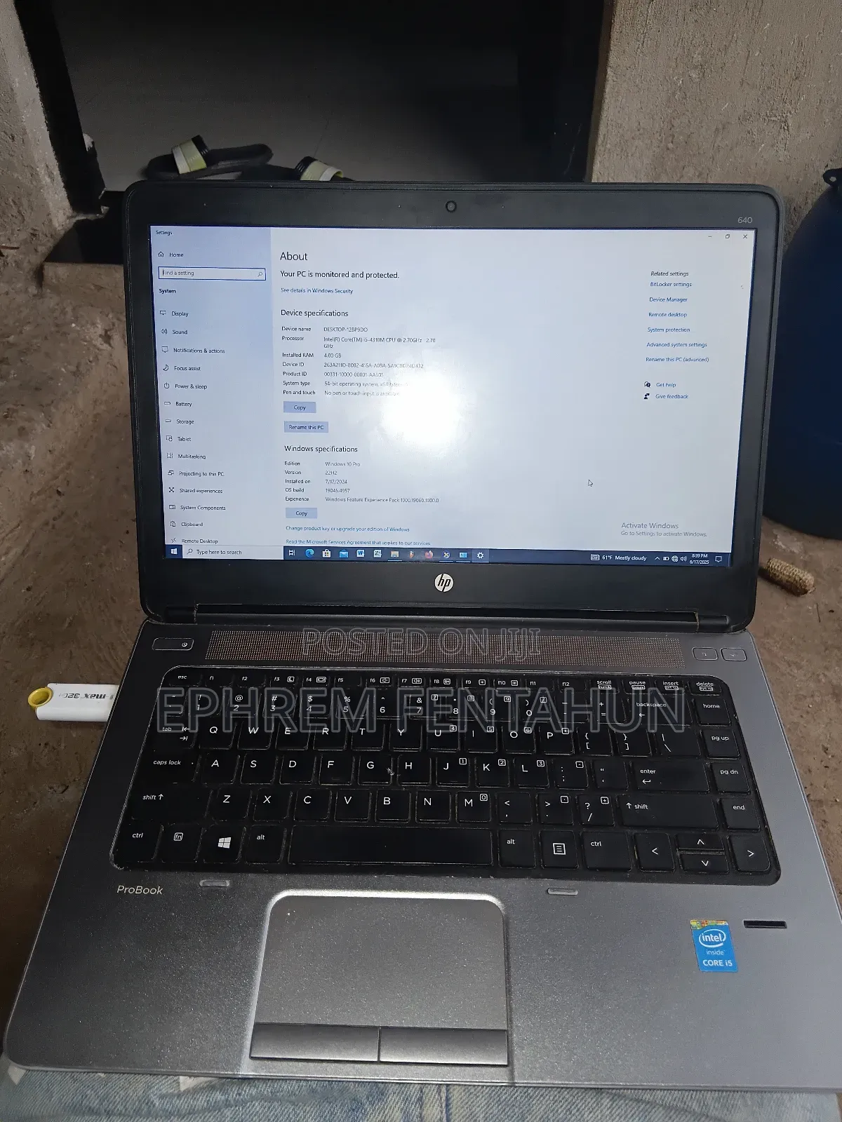 Laptop HP ProBook 640 G1 4GB Intel Core i5 HDD 500GB