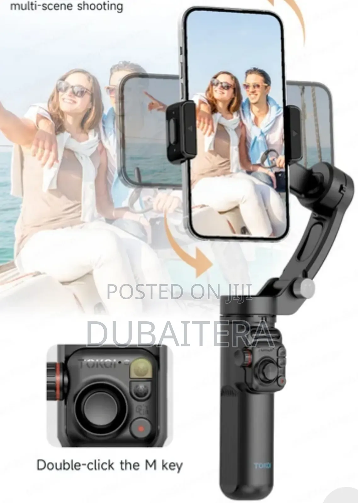 Ai Stabilzation ያለው 3 Axis Gimbal የራሱ የሆነ Radio Microphone ያለው የሚነቀል