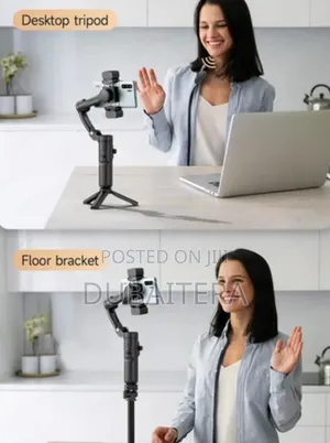 Ai Stabilzation ያለው 3 Axis Gimbal የራሱ የሆነ Radio Microphone ያለው የሚነቀል