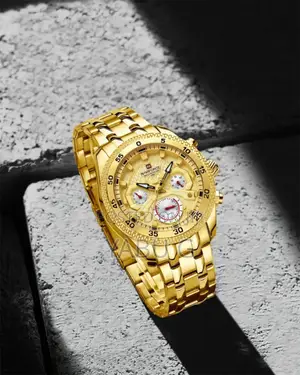 Naviforce Big Dial Quartz Elitex Watch Formen Chronograph Luxury Watch