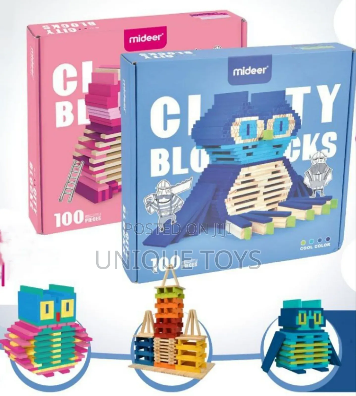 Wooden City Blocks – 100 PCS No Glue No Buckles