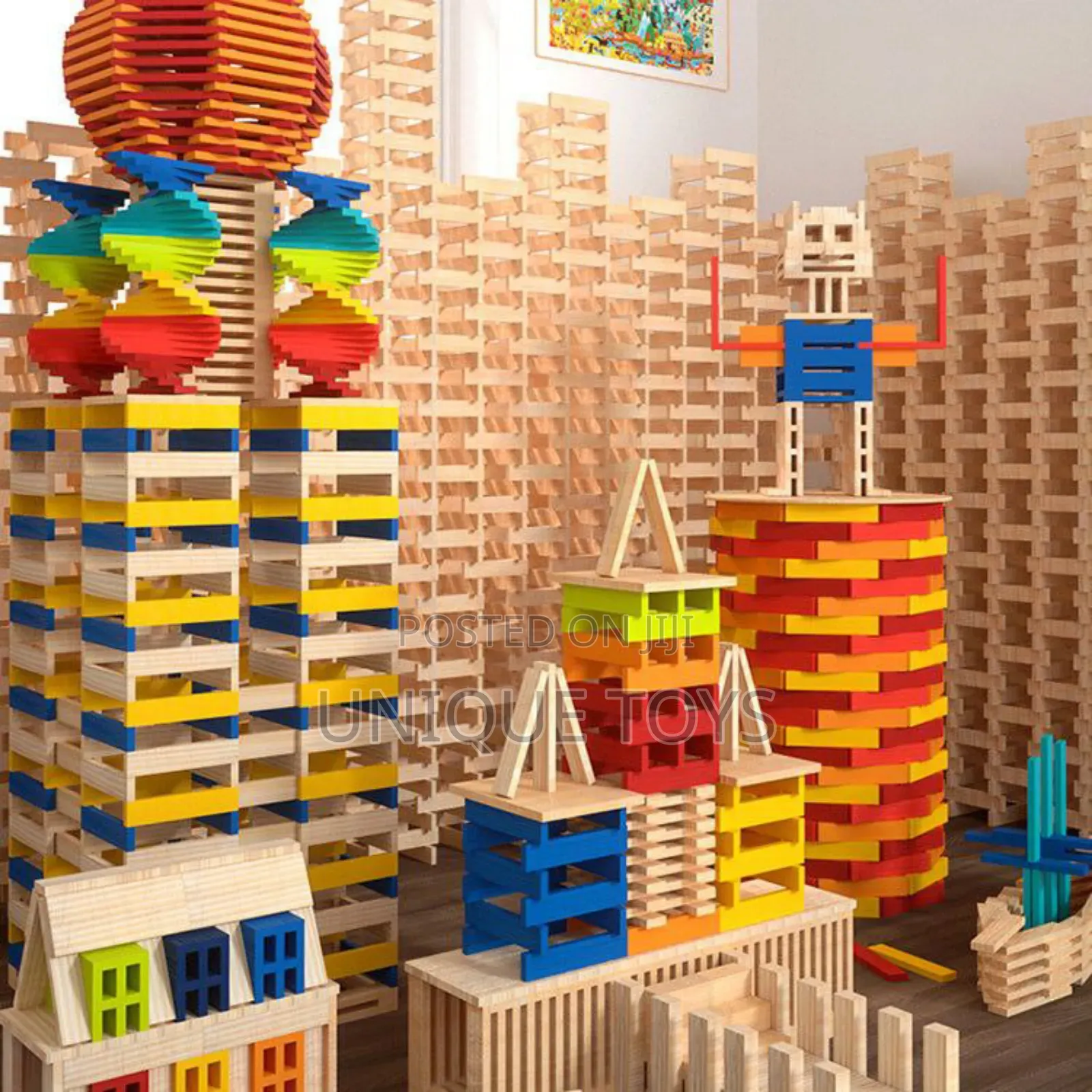 Wooden City Blocks – 100 PCS No Glue No Buckles