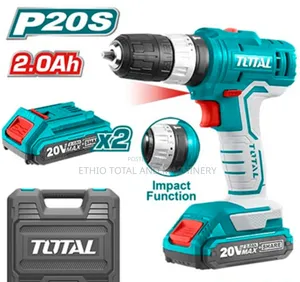 Total Cordless Impact Drill
20 Volt Tidli20012
Drill ቻርጀር ድሪል ቶታል