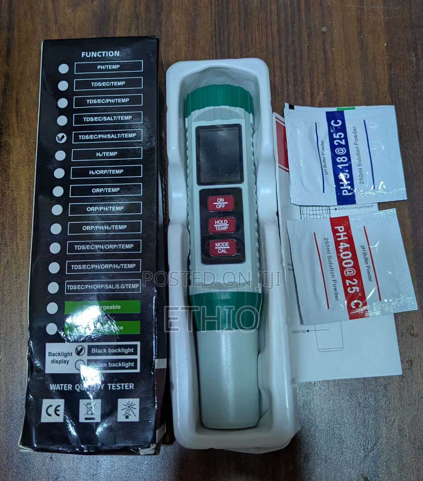Ph Meter 5 in 1 Multiparameter Tester Water