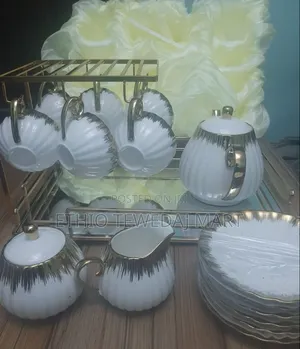Luxury Ceramic Coffee Set , Tea Set for Serving Tea or Coffee የሻይ ሲኒ