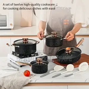 4pcs Pots Pan Stainless Still Nonstick Cook Ware