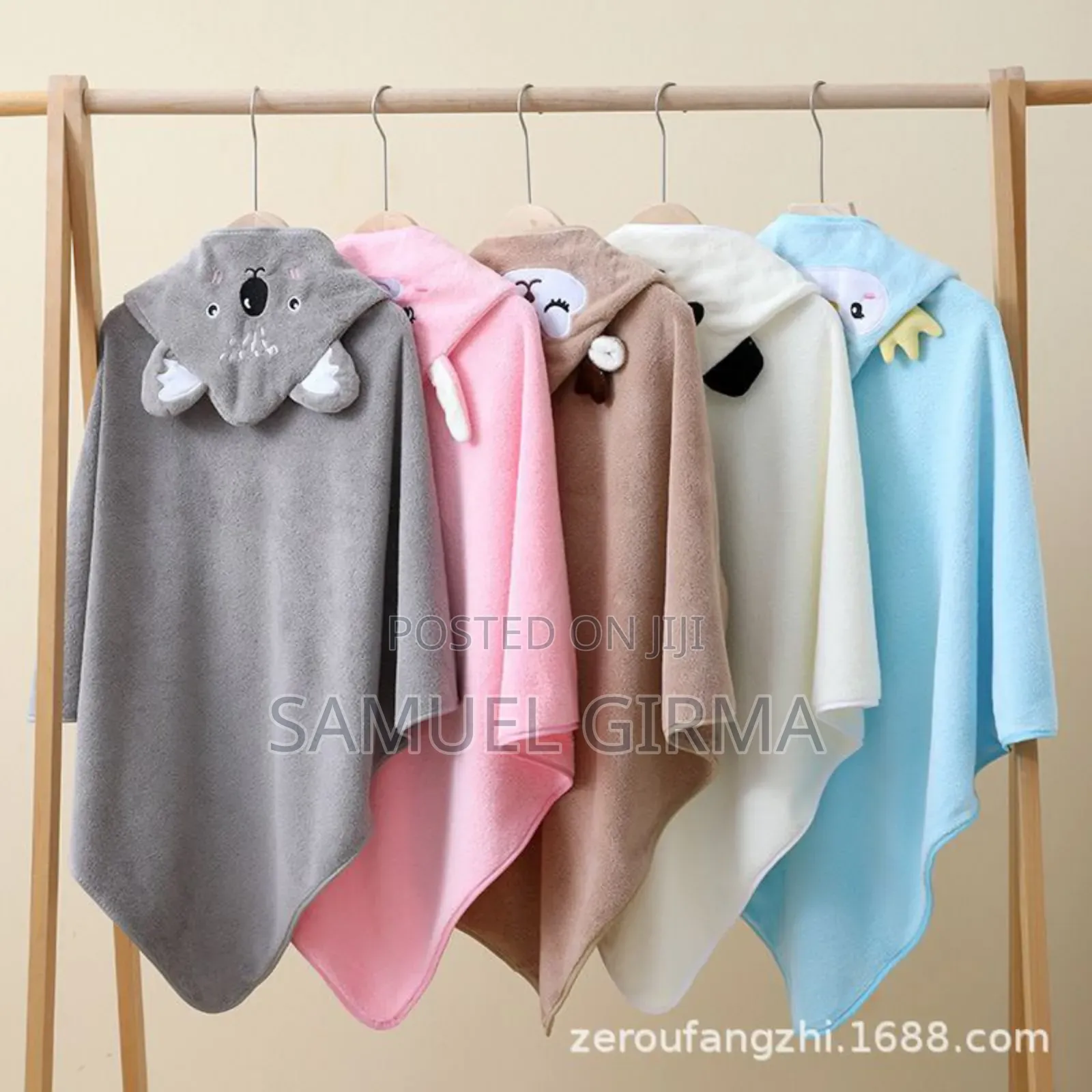 Mk- 0623 Coral Fleece Children's Cute Cartoon Cloak Bath Towel