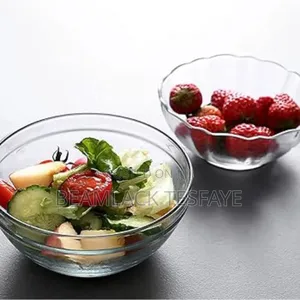 Transparent Glass Salad Bowl