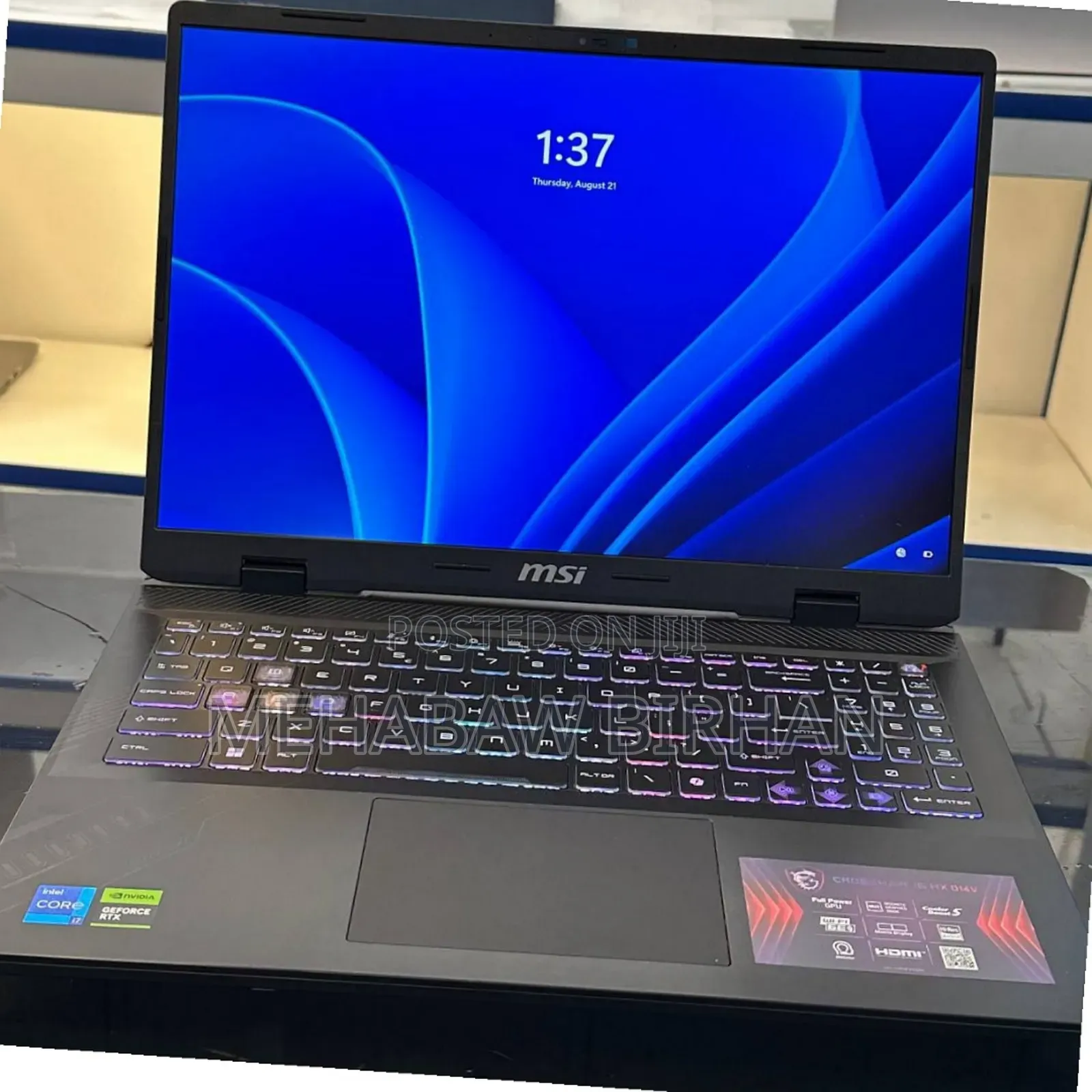 New Laptop MSI MSI Sword 17 16GB Intel Core I7 SSD 1T